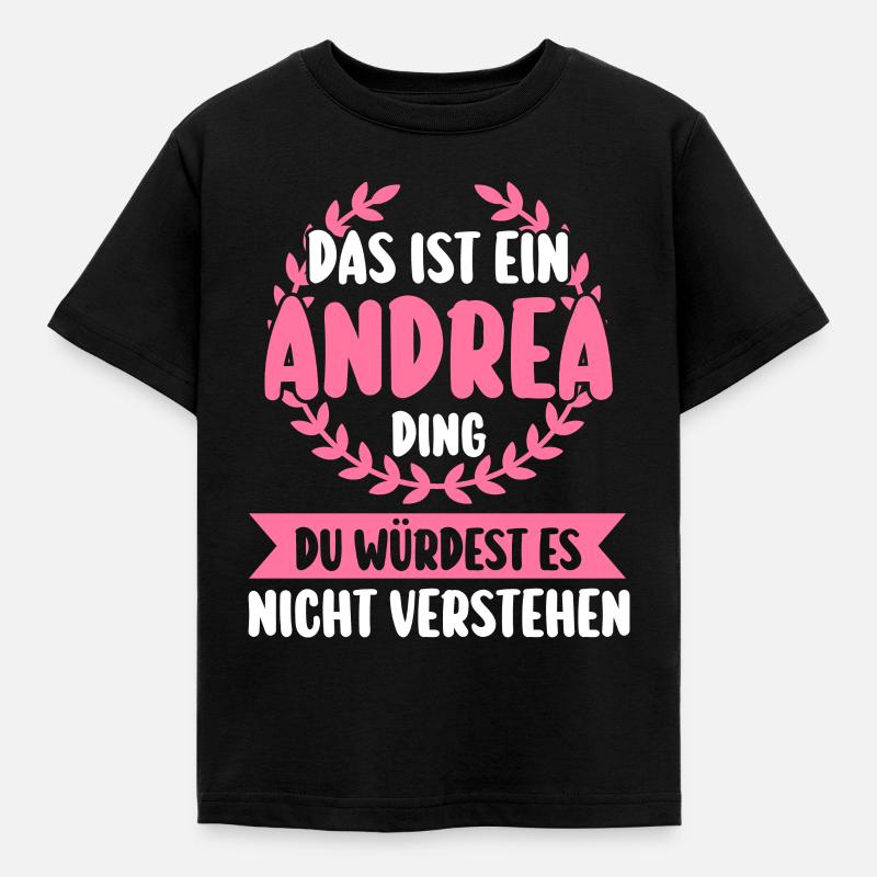 Andrea - Kinder T-Shirt - Schwarz