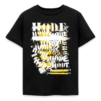 Bitcoin 2023 (Miami) - The Future is Now, Miami - Kids' T-Shirt - black - Front - AI Model Kid Female (0cm)