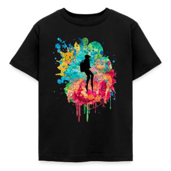 Plongeurs en haute mer et Plongeurs PopArt - T-shirt Enfant - noir - Devant - AI Model Kid Female (0cm)