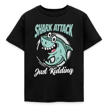 Shark Attack Je plaisante - T-shirt Enfant - noir - Devant - AI Model Kid Female (0cm)