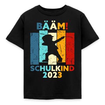 Einschulung 2023 Schulkind Grundschule Schulstart - Kinder T-Shirt - Schwarz - Vorne - AI Model Kid Female (0cm)