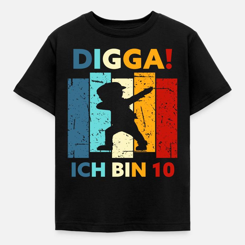 10 Geschenk 10. Geburtstag Geburtstagsgeschenk - Kinder T-Shirt - Schwarz
