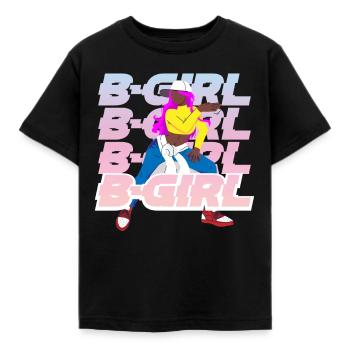 Dancing Girl Hip-Hop B-Girl Breakdance - Kinder T-Shirt - Schwarz - Vorne - AI Model Kid Female (0cm)