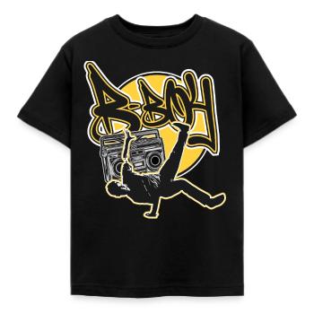 Breakdance B-Boy Hip-Hop Street Dancer - Kinder T-Shirt - Schwarz - Vorne - AI Model Kid Female (0cm)