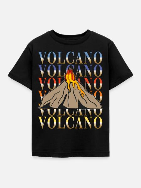 VOLCANO - Kinder T-Shirt - Schwarz