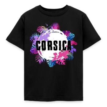 Frankreich Sommerurlaub Korsika Urlaub Korsisches - Kinder T-Shirt - Schwarz - Vorne - AI Model Kid Female (0cm)