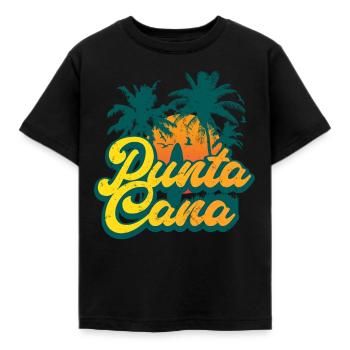Sommerurlaub Karibik Dominikanische Republik - Kinder T-Shirt - Schwarz - Vorne - AI Model Kid Female (0cm)