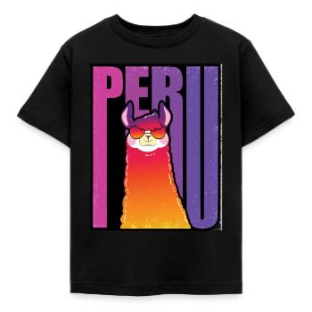 Travel to Peru Südamerika Urlaub Lima - Kinder T-Shirt - Schwarz - Vorne - AI Model Kid Female (0cm)