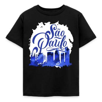 Reisende Südamerika Reisen Brasilien Sao Paulo - Kinder T-Shirt - Schwarz - Vorne - AI Model Kid Female (0cm)