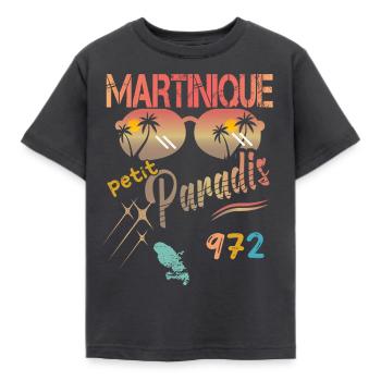 Idee cadeau La Martinique un petit paradis - T-shirt Enfant - charbon - Devant - AI Model Kid Female (0cm)