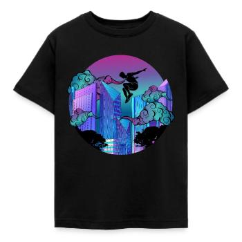 Freerunning Freerunner Acrobat Parkour - Kinder T-Shirt - Schwarz - Vorne - AI Model Kid Female (0cm)