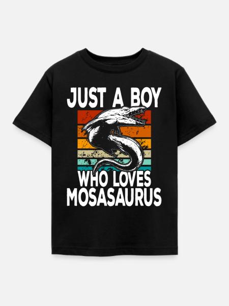 Mosasaurus Dinosaurier - Kinder T-Shirt - Schwarz