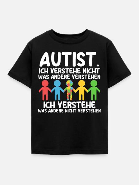 Autismus Autist Autisten - Kinder T-Shirt - Schwarz