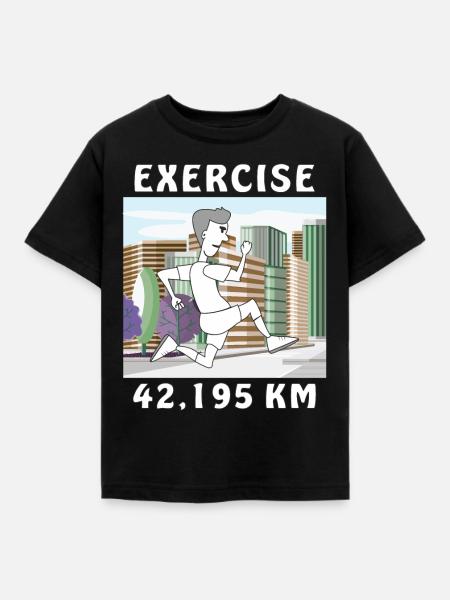 EXERCISE LÄUFER - Kinder T-Shirt - Schwarz