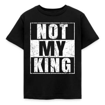 Pas ma protestation contre le couronnement de mon roi - T-shirt Enfant - noir - Devant - AI Model Kid Female (0cm)