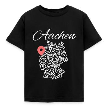 Aix-la-Chapelle, Allemagne, Cathédrale d’Aix-la-Chapelle Allemagne - T-shirt Enfant - noir - Devant - AI Model Kid Female (0cm)