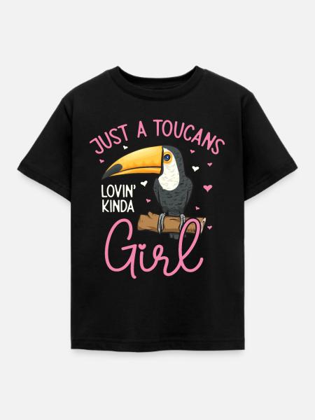 Tukan Vogel Regenwald - Kinder T-Shirt - Schwarz