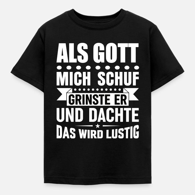 Lustige Sprüche - Kinder T-Shirt - Schwarz