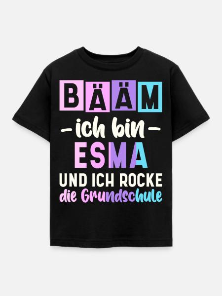 Name Esma Geschenk Grundschule - Kinder T-Shirt - Schwarz