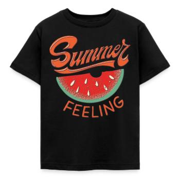 SUMMER FEELING - Kinder T-Shirt - Schwarz - Vorne - AI Model Kid Female (0cm)