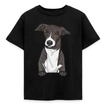 Lévrier italien Greyhound Chiens - T-shirt Enfant - noir - Devant - AI Model Kid Female (0cm)