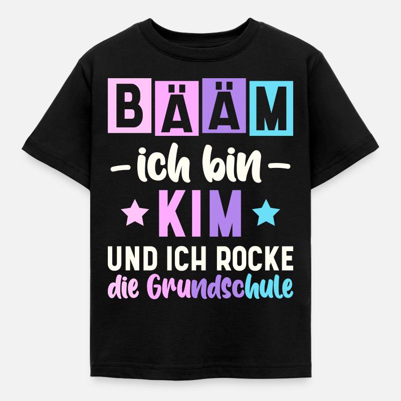 Name Kim Geschenk Grundschule - Kinder T-Shirt - Schwarz