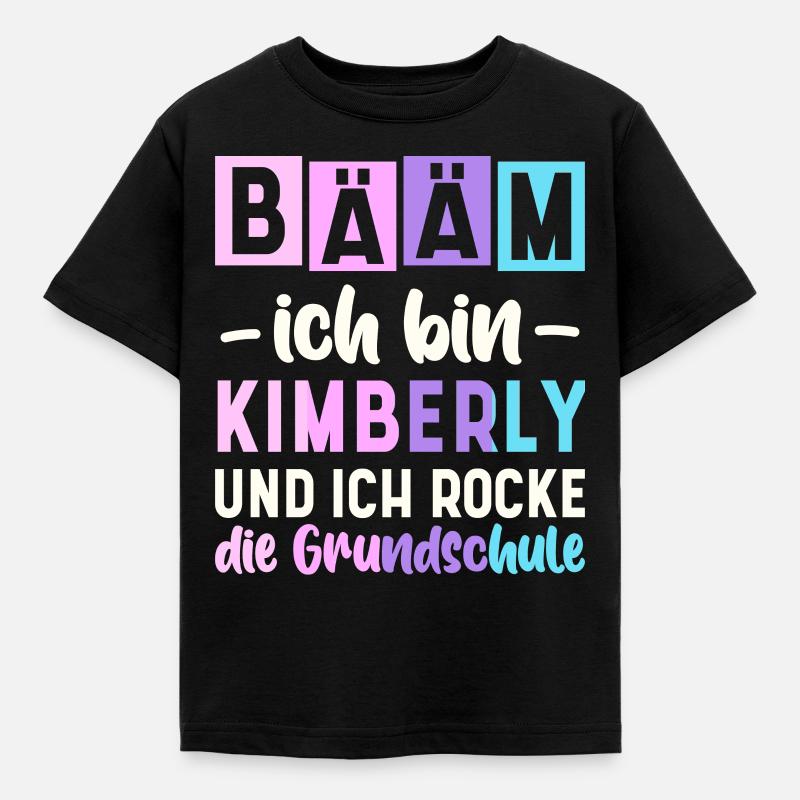 Name Kimberly Geschenk Grundschule - Kinder T-Shirt - Schwarz