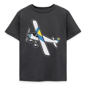 Modèle d’avion télécommandé - T-shirt Enfant - charbon - Devant - AI Model Kid Female (0cm)
