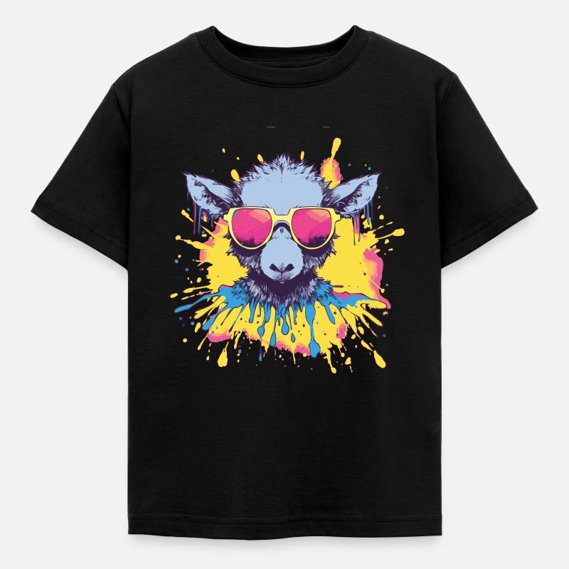 Schaf Schäfer Schäffschen Landwirtschaft - Kinder T-Shirt - Schwarz