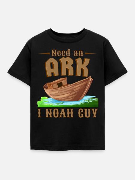 Arche Noah Christlicher Witz - Kinder T-Shirt - Schwarz