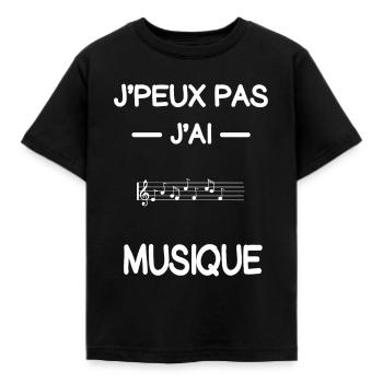 je peux pas j'ai musique musicien humour - T-shirt Enfant - noir - Devant - AI Model Kid Female (0cm)