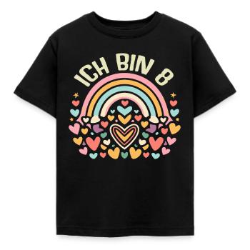 8 Jahre Mädchen Geschenk 8. Geburtstag - Kinder T-Shirt - Schwarz - Vorne - AI Model Kid Female (0cm)