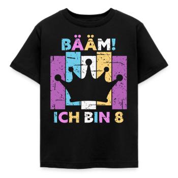 8 Jahre Mädchen Geschenk 8. Geburtstag Prinzessin - Kinder T-Shirt - Schwarz - Vorne - AI Model Kid Female (0cm)