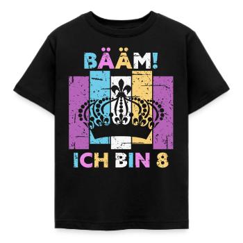 8 Jahre Mädchen Geschenk 8. Geburtstag Prinzessin - Kinder T-Shirt - Schwarz - Vorne - AI Model Kid Female (0cm)