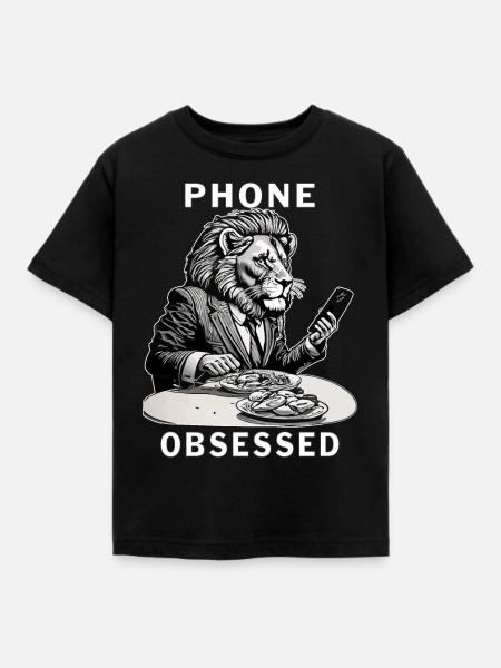 SMARTPHONE PHONE OBSESSED - Kinder T-Shirt - Schwarz