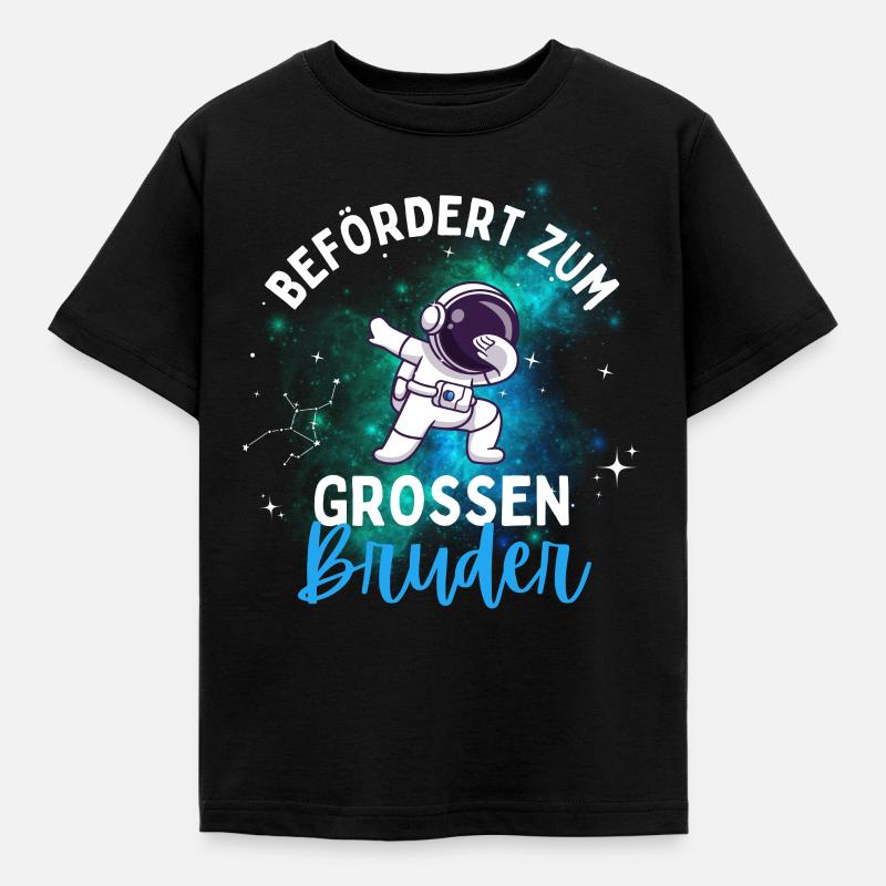 Großer Bruder 2024 Loading Weltall Astronaut - Kinder T-Shirt - Schwarz