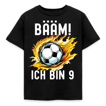 9 Jahre Jungen 9. Geburtstag Geschenk Fußball - Kinder T-Shirt - Schwarz - Vorne - AI Model Kid Female (0cm)