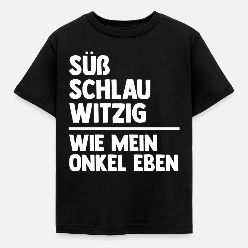 Onkel Neffe Nichte - Kinder T-Shirt - Schwarz