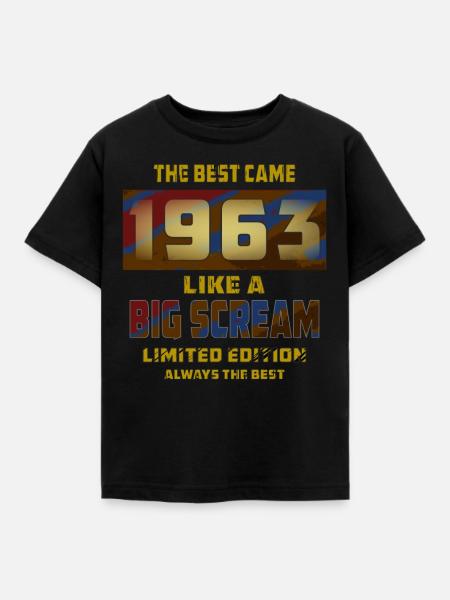 JAHRESZAHL JAHR 1963 - Kinder T-Shirt - Schwarz