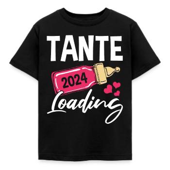 Werdende Tante 2024 - Kinder T-Shirt - Schwarz - Vorne - AI Model Kid Female (0cm)