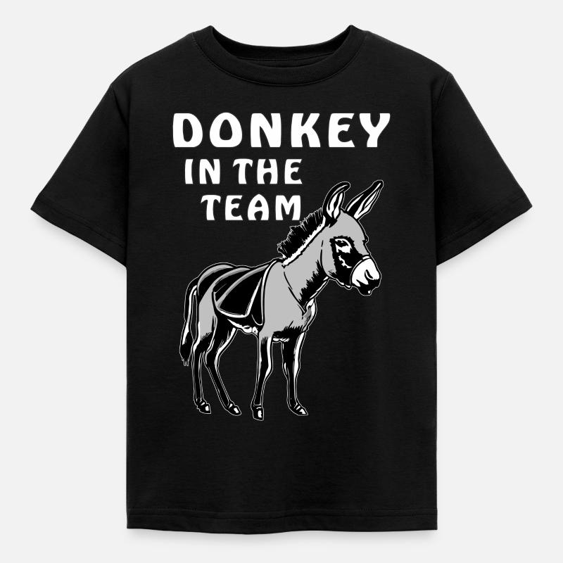 ESEL ÂNE DANS L’ÉQUIPE - T-shirt Enfant - noir