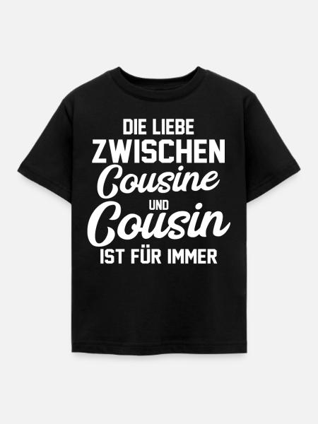 Cousinen Cousine - Kinder T-Shirt - Schwarz