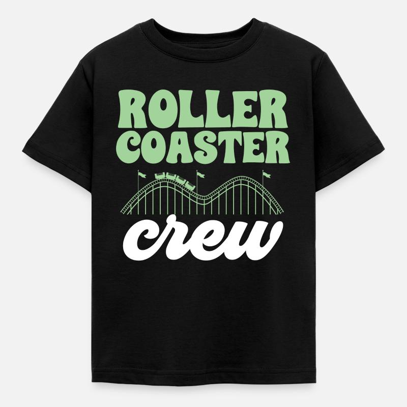 Roller Coaster Roller Coaster Amusement Park - Kids' T-Shirt - black
