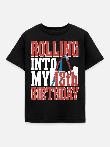 Achterbahn Rollercoaster Freizeitpark - Kinder T-Shirt - Schwarz