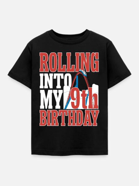 Achterbahn Rollercoaster Freizeitpark - Kinder T-Shirt - Schwarz