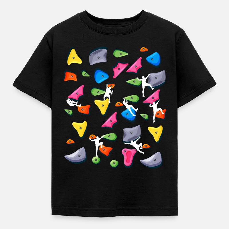 Klettern - Bouldern Boulder - Kinder T-Shirt - Schwarz