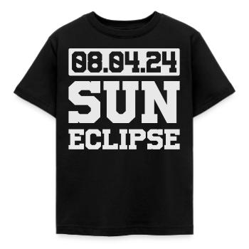 Totale Sonnenfinsternis Usa 8. April 2024 - Kinder T-Shirt - Schwarz - Vorne - AI Model Kid Female (0cm)