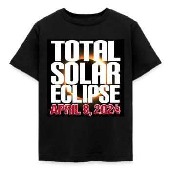 Totale Sonnenfinsternis Usa 8. April 2024 - Kinder T-Shirt - Schwarz - Vorne - AI Model Kid Female (0cm)