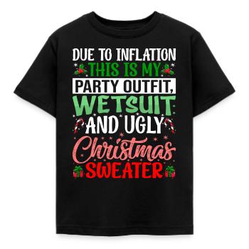 En raison de l’inflation, c’est ma combinaison - T-shirt Enfant - noir - Devant - AI Model Kid Female (0cm)