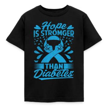 L’espoir est plus fort que le diabète - T-shirt Enfant - noir - Devant - AI Model Kid Female (0cm)